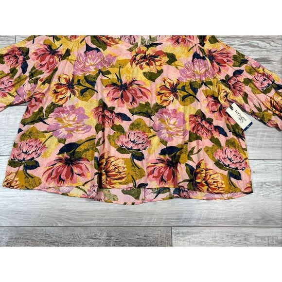 Terra & Sky full figure floral blouse plus size 4X - Picture 5 of 12